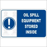 Oil spill equipment stored inside 